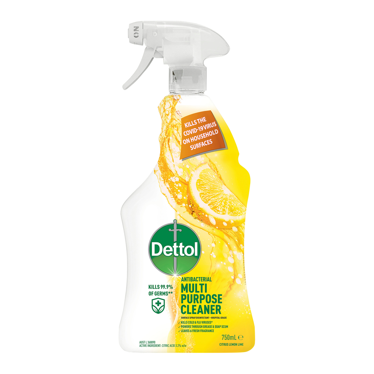 Dettol Multi Purpose Spray Lemon Lime 750mL