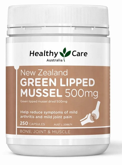 Healthy Care Zealand Green Lipped Mussel 250 Capsules