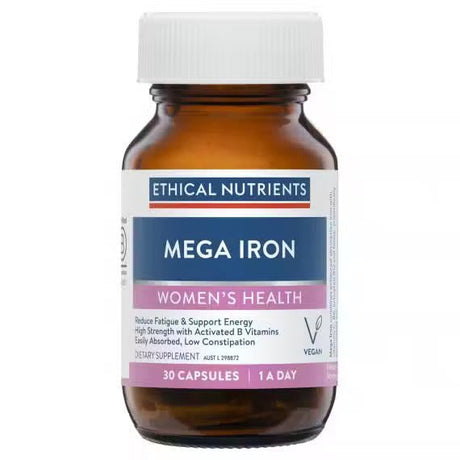 Ethical Nutrients Mega Iron Women's Health 30 Capsules - RPP ONLINE