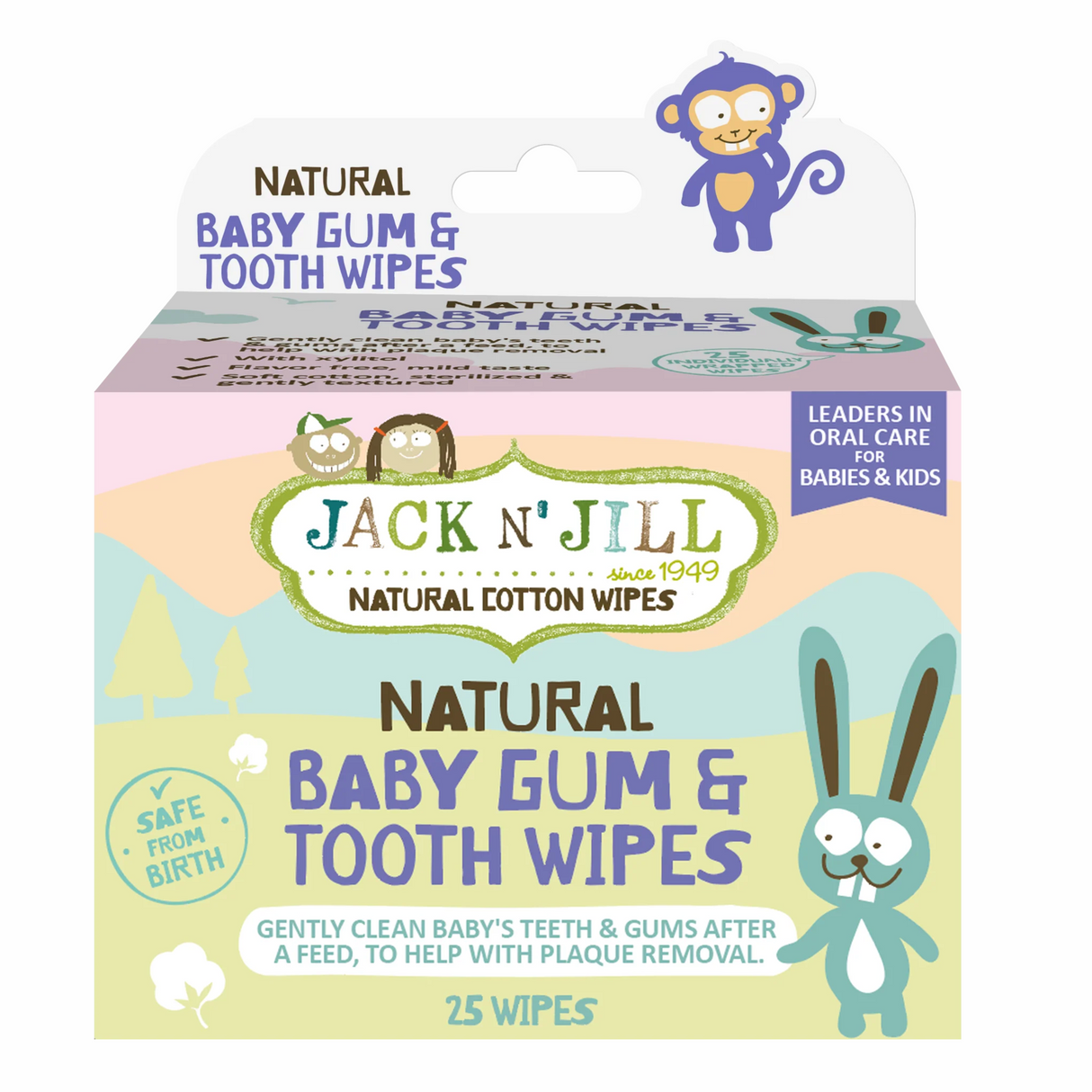 Jack N' Jill Baby Gum & Tooth Wipes 25 Pack
