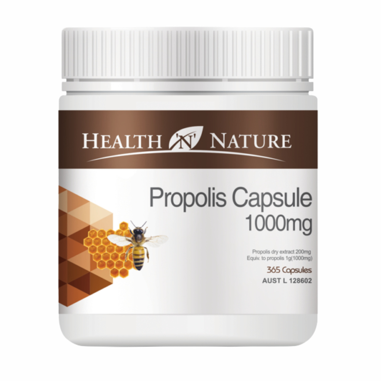 Health Nature Propolis Capsule 1000mg 365 Capsules