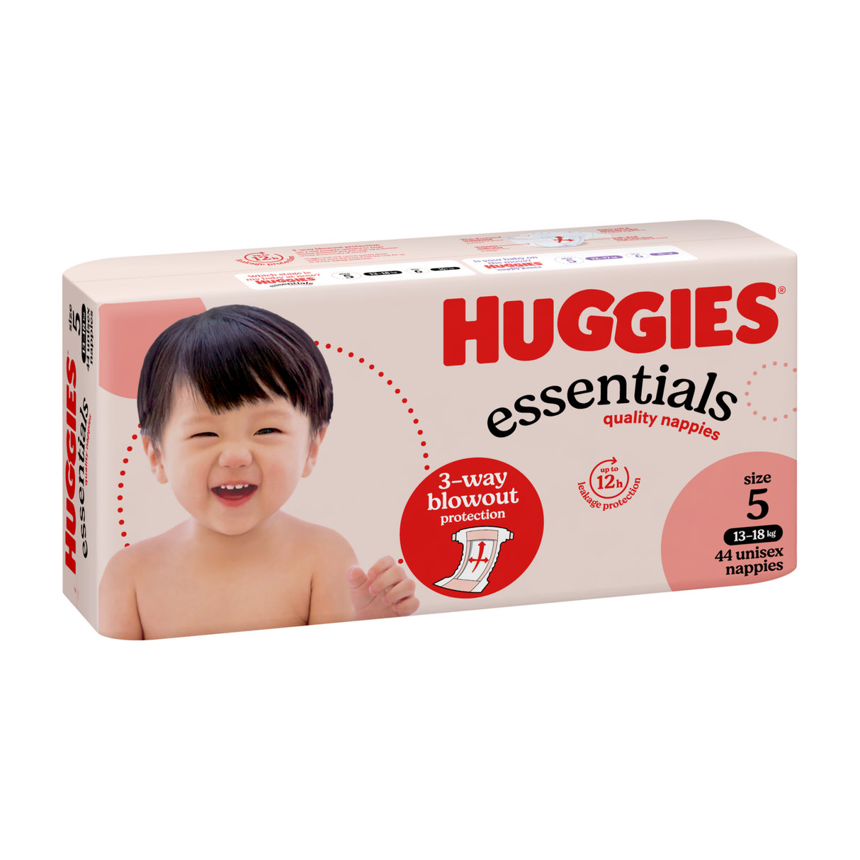 Huggies Essentials Walker Size 5 13-18kg 44 Nappies