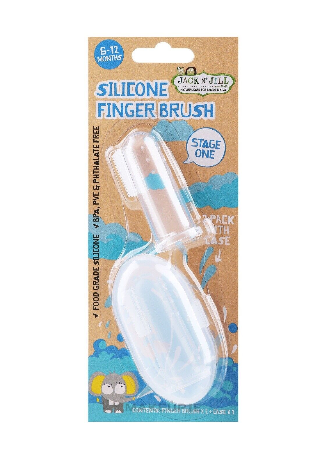 Jack N' Jill Silicone Finger Brush 2 Pack