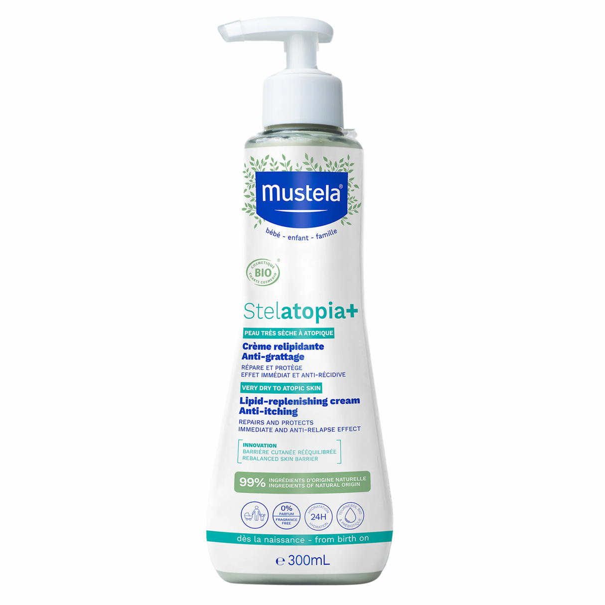 Mustela Stelatopia + Lipid-Replenishing Cream 300mL