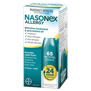 Nasonex Allergy Non-Drowsy 24 Hour Nasal Spray 65 sprays (S2)