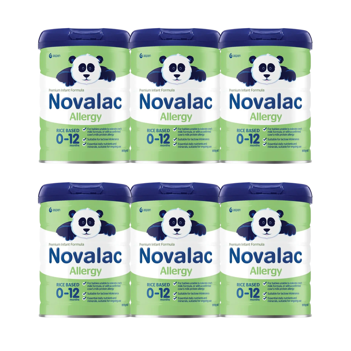 Novalac Allergy Infant Formula Rice Based 0-12 Months 800g x 6 BUNDLE