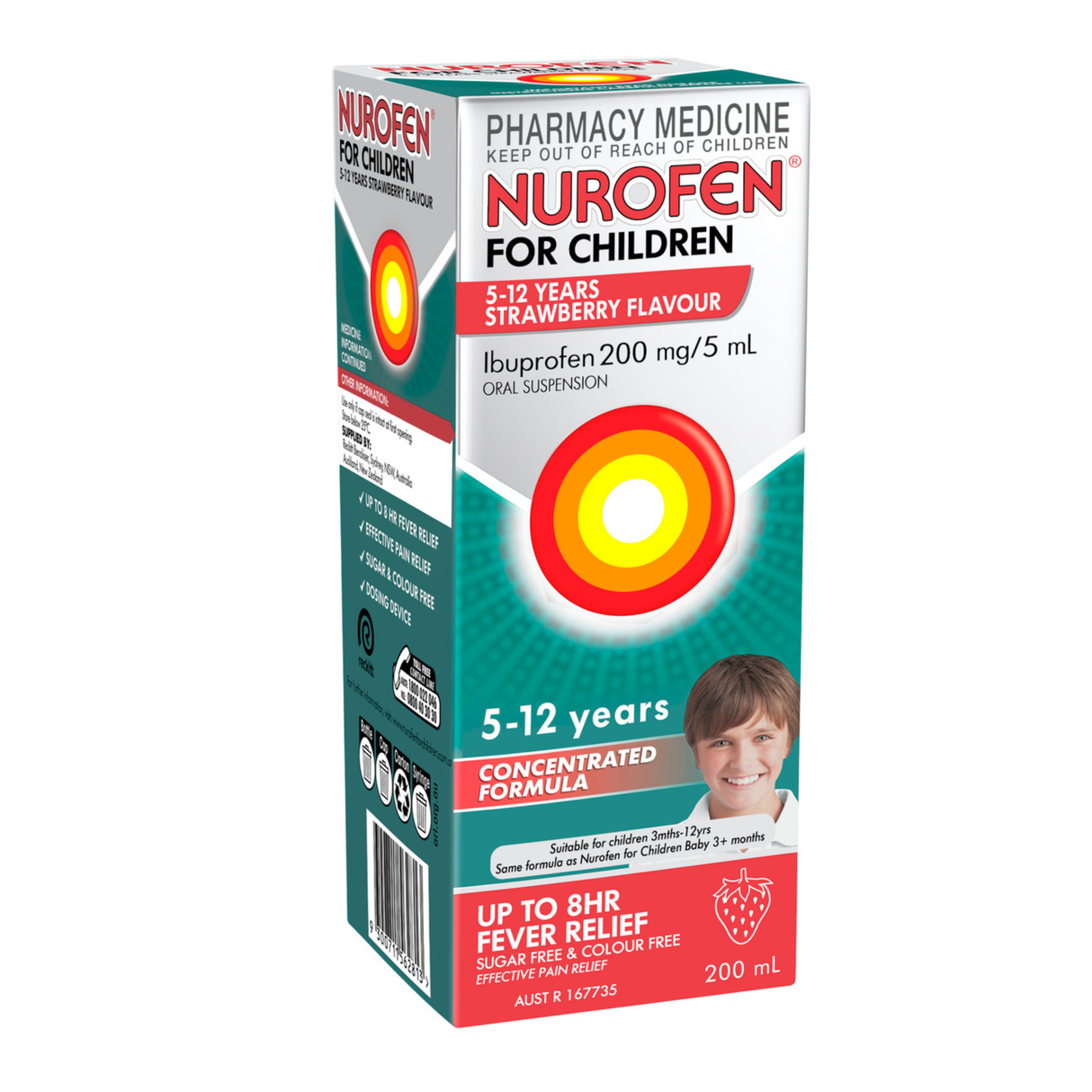 Nurofen For Children 5-12 Years Strawberry 200ml