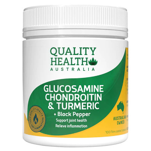 Quality Health Glucosamine Chondroitin & Turmeric 100 Tablets