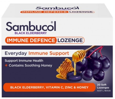 Sambucol Black Elderberry Immune Defence Lozenges 20 Pack