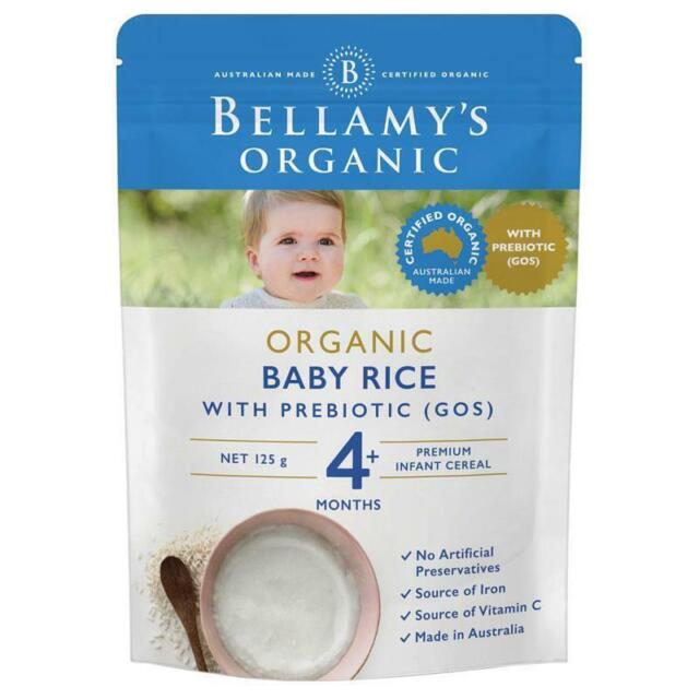 Bellamy's Organic Baby Rice with Prebiotic (GOS) 4m+ 125g