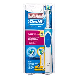 Oral-B Vitality Plus Floss Action Toothbrush with 2 Refills