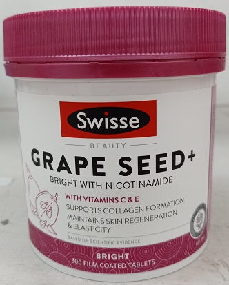 Swisse Beauty Grape Seed+ Bright with Nicotinamide 300 Tablets